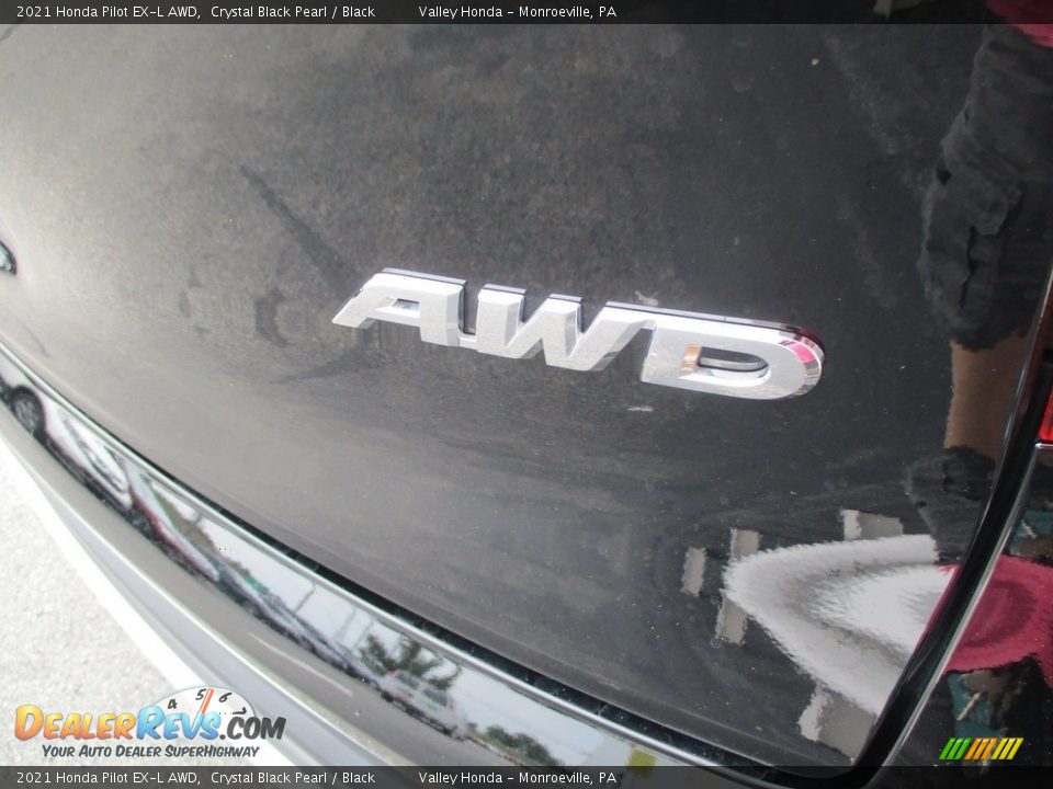 2021 Honda Pilot EX-L AWD Crystal Black Pearl / Black Photo #6