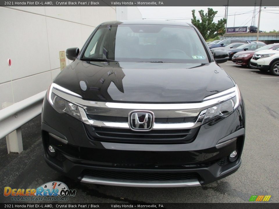 2021 Honda Pilot EX-L AWD Crystal Black Pearl / Black Photo #8
