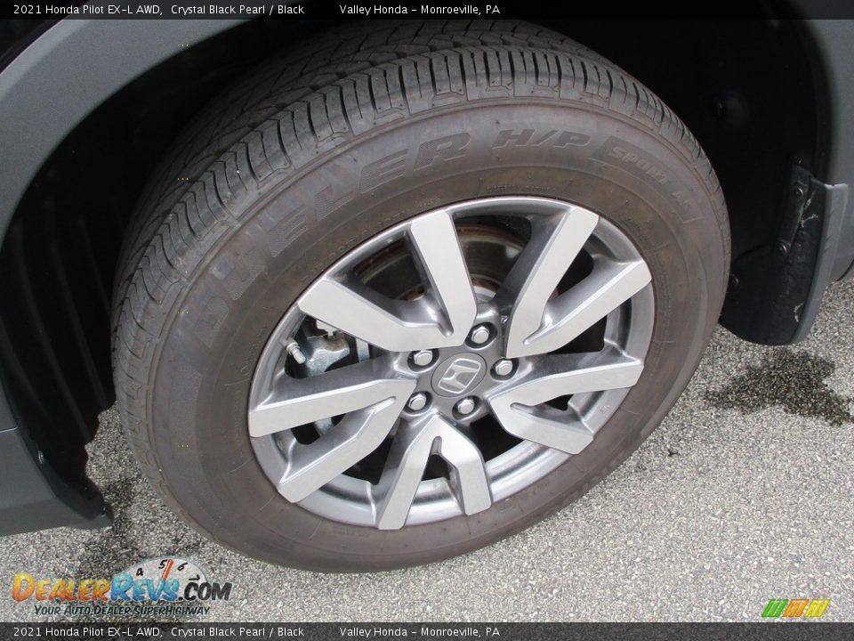 2021 Honda Pilot EX-L AWD Crystal Black Pearl / Black Photo #10