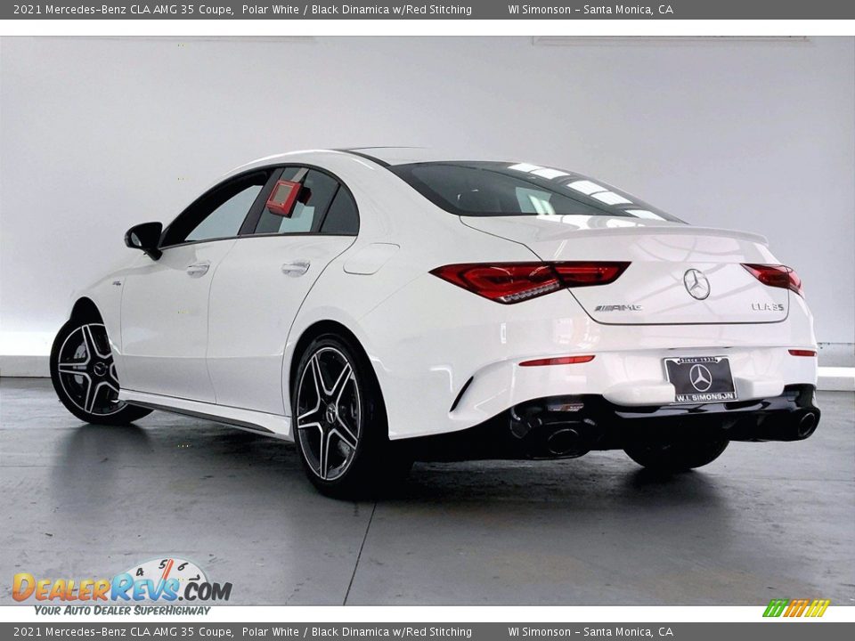 2021 Mercedes-Benz CLA AMG 35 Coupe Polar White / Black Dinamica w/Red Stitching Photo #2