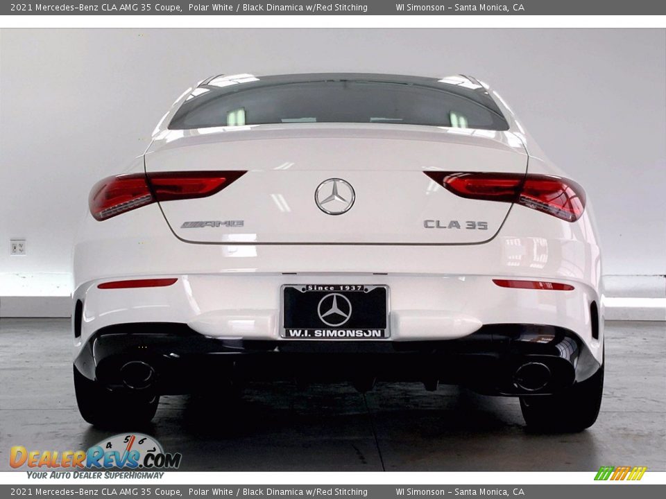 2021 Mercedes-Benz CLA AMG 35 Coupe Polar White / Black Dinamica w/Red Stitching Photo #3