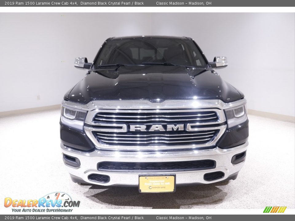 2019 Ram 1500 Laramie Crew Cab 4x4 Diamond Black Crystal Pearl / Black Photo #2