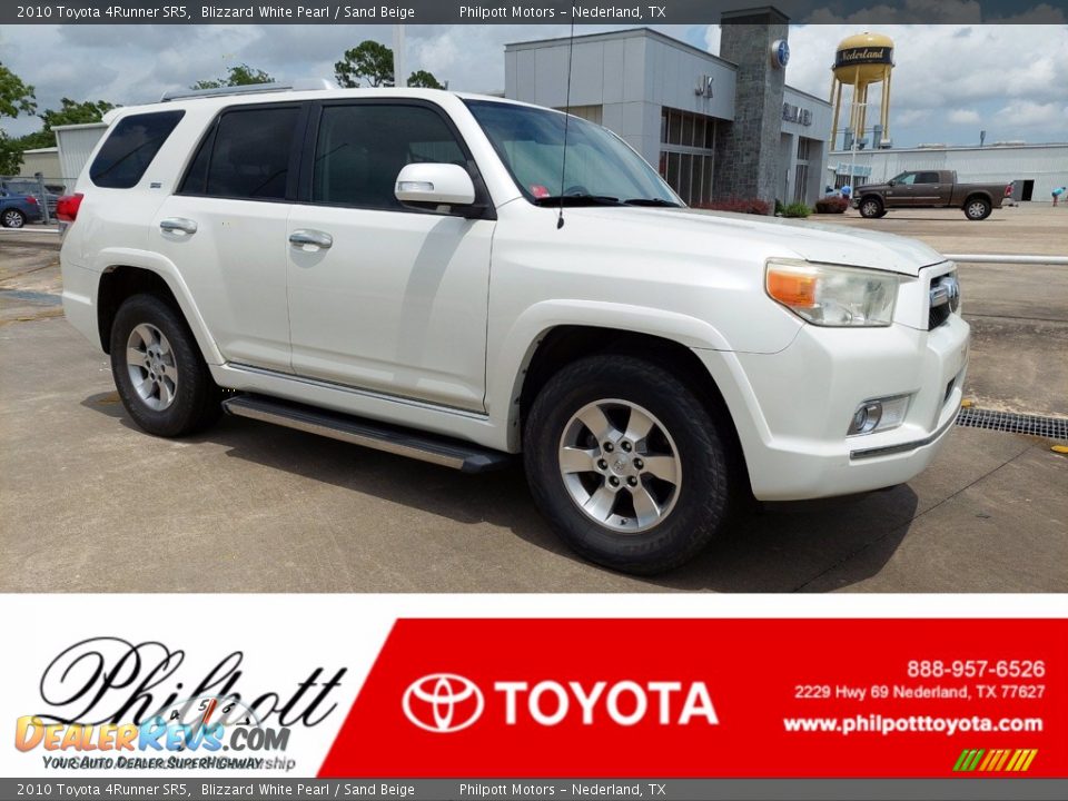 2010 Toyota 4Runner SR5 Blizzard White Pearl / Sand Beige Photo #1