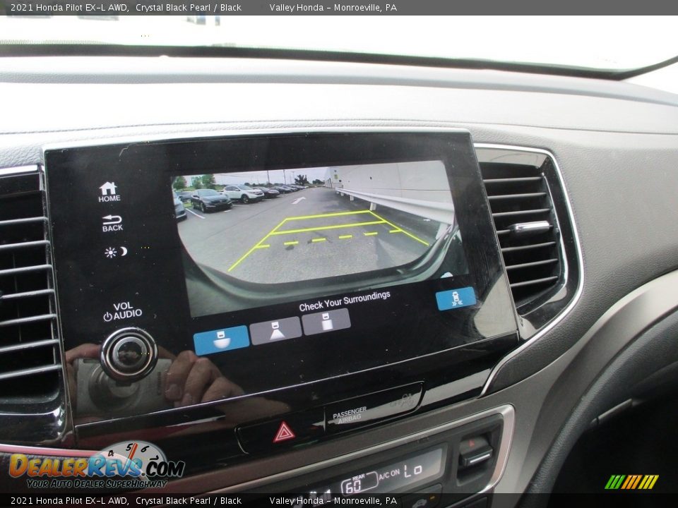 2021 Honda Pilot EX-L AWD Crystal Black Pearl / Black Photo #17
