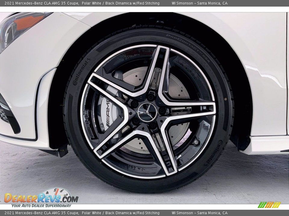 2021 Mercedes-Benz CLA AMG 35 Coupe Polar White / Black Dinamica w/Red Stitching Photo #10
