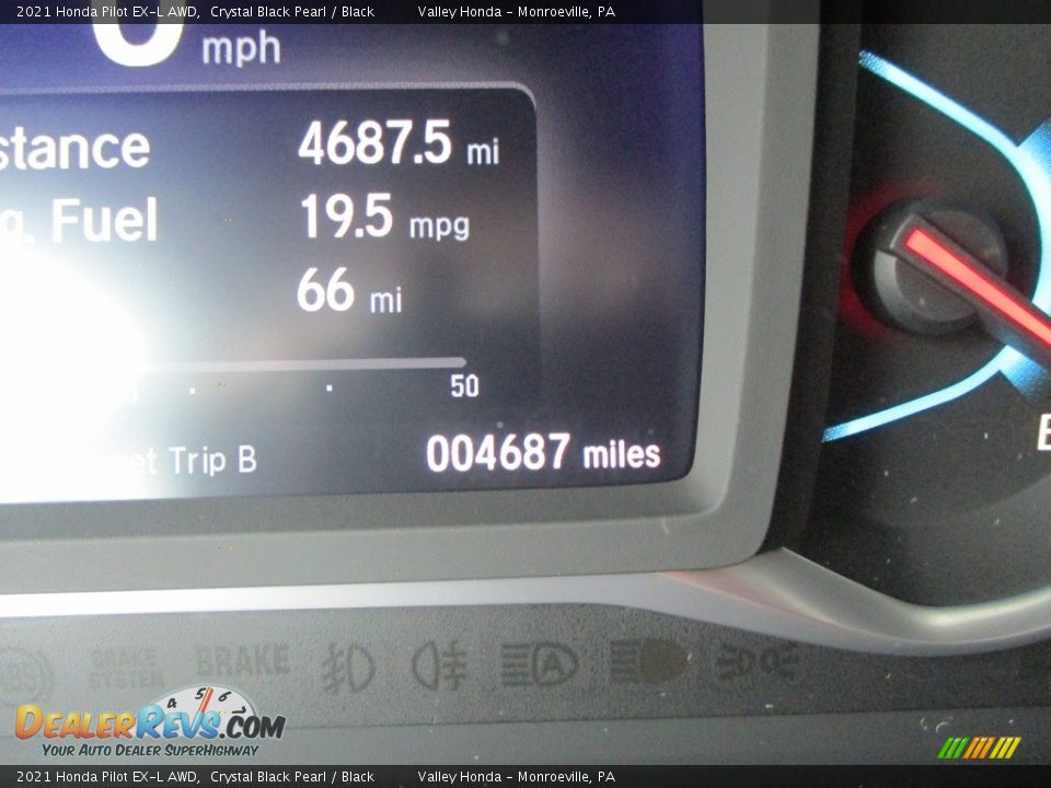 2021 Honda Pilot EX-L AWD Crystal Black Pearl / Black Photo #20