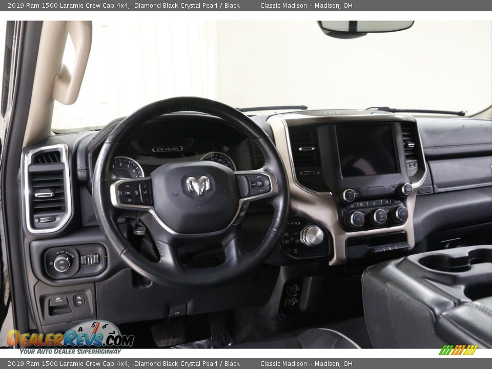 2019 Ram 1500 Laramie Crew Cab 4x4 Diamond Black Crystal Pearl / Black Photo #6