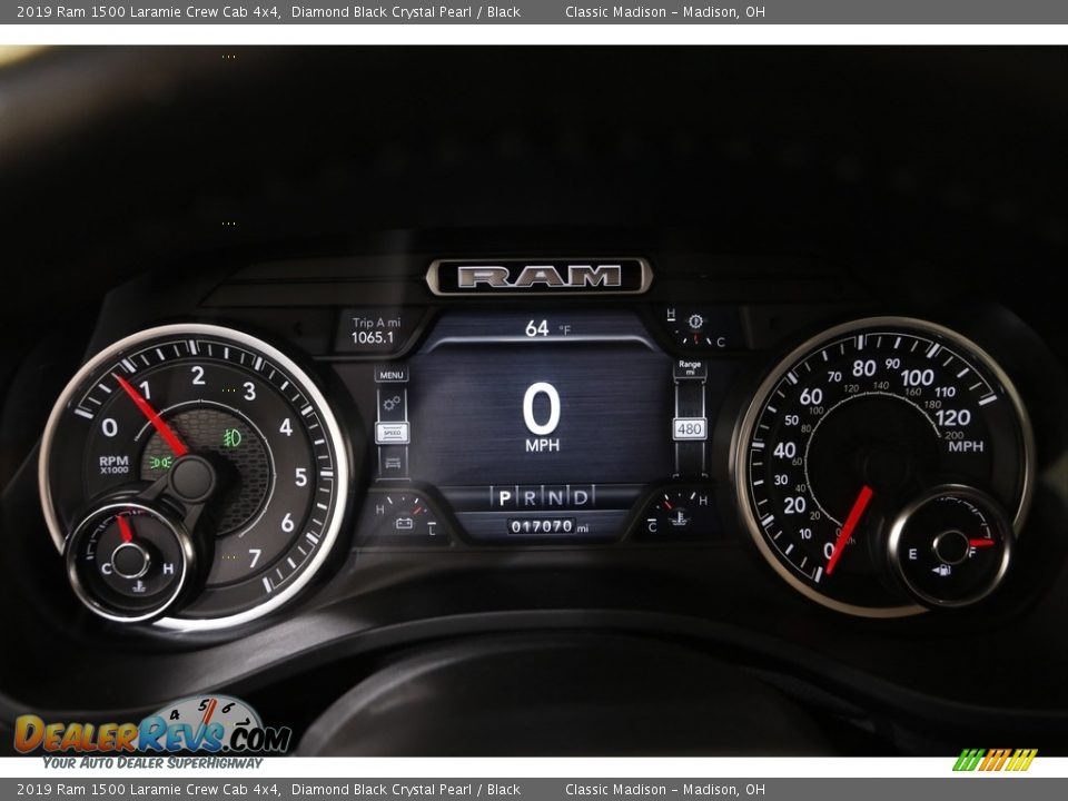 2019 Ram 1500 Laramie Crew Cab 4x4 Gauges Photo #8
