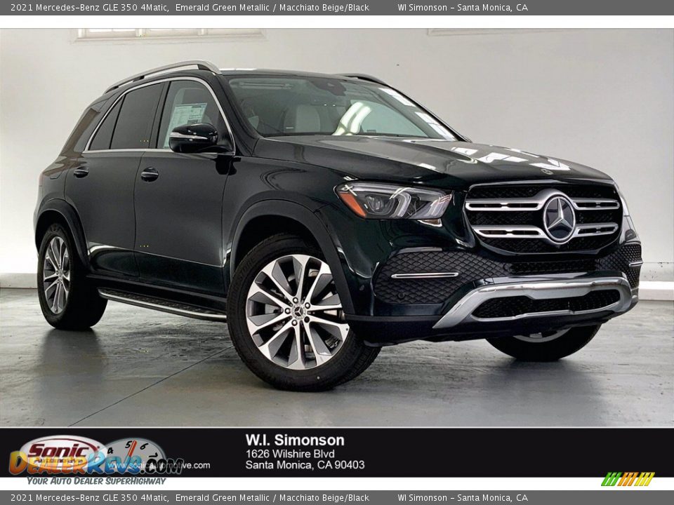2021 Mercedes-Benz GLE 350 4Matic Emerald Green Metallic / Macchiato Beige/Black Photo #1