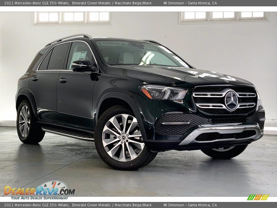 2021 Mercedes-Benz GLE 350 4Matic Emerald Green Metallic / Macchiato Beige/Black Photo #12