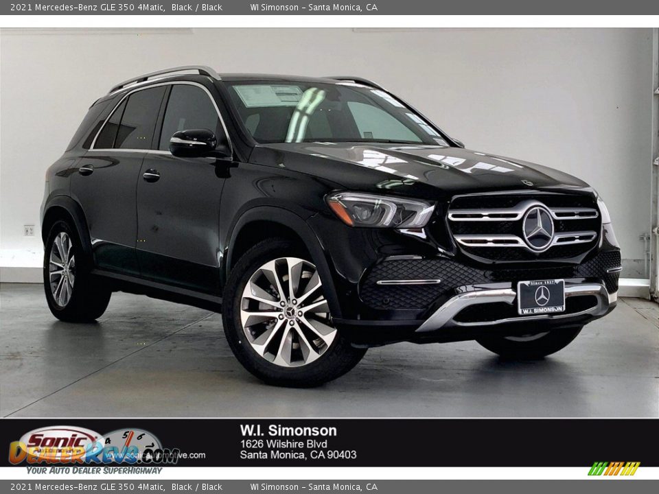 2021 Mercedes-Benz GLE 350 4Matic Black / Black Photo #1