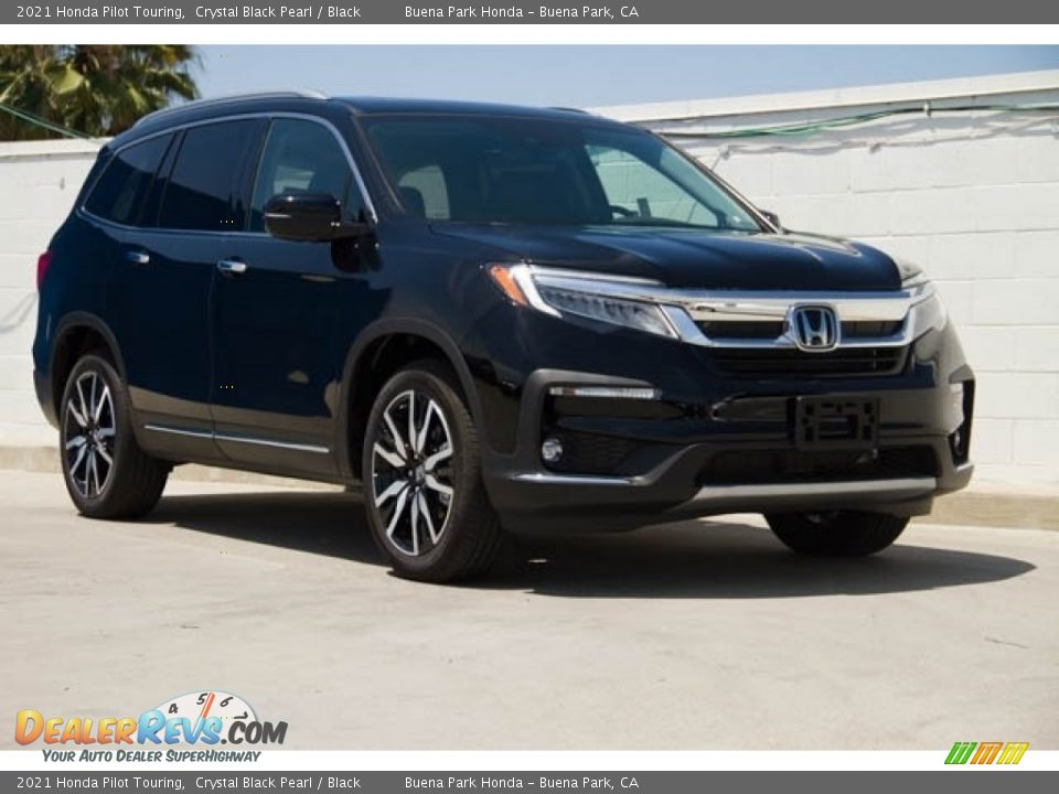 2021 Honda Pilot Touring Crystal Black Pearl / Black Photo #1