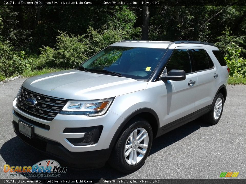 2017 Ford Explorer FWD Ingot Silver / Medium Light Camel Photo #3