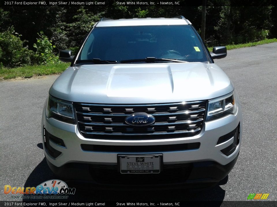 2017 Ford Explorer FWD Ingot Silver / Medium Light Camel Photo #4