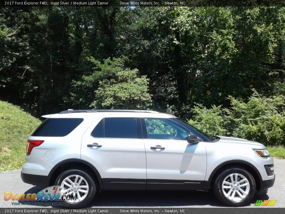 2017 Ford Explorer FWD Ingot Silver / Medium Light Camel Photo #6