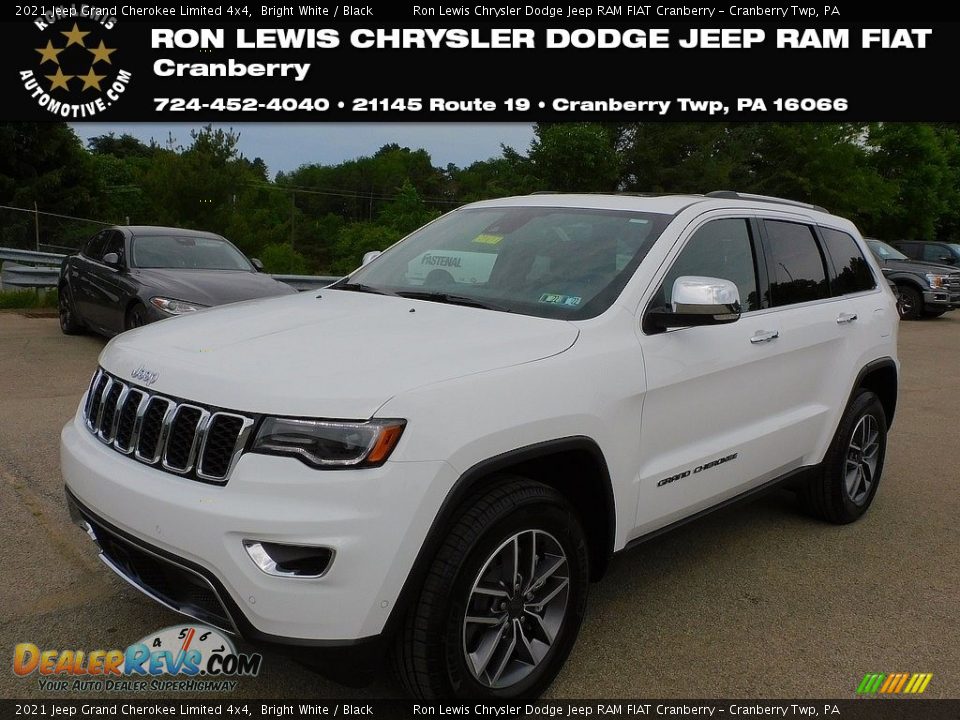 2021 Jeep Grand Cherokee Limited 4x4 Bright White / Black Photo #1