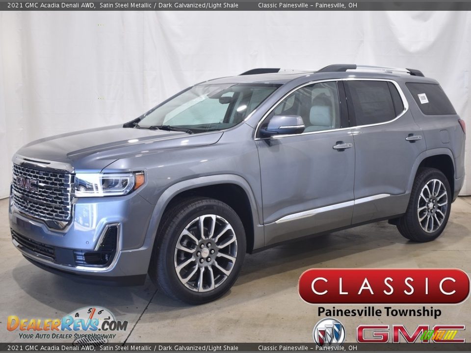 2021 GMC Acadia Denali AWD Satin Steel Metallic / Dark Galvanized/Light Shale Photo #1