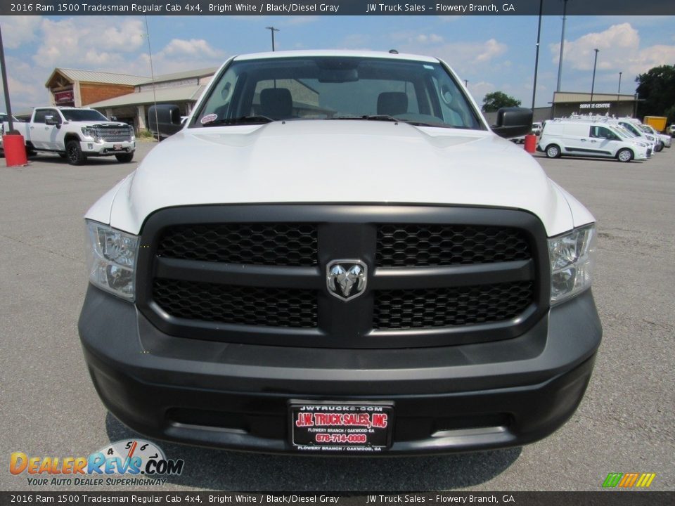 2016 Ram 1500 Tradesman Regular Cab 4x4 Bright White / Black/Diesel Gray Photo #8