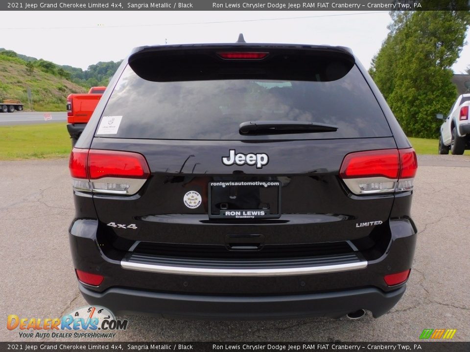 2021 Jeep Grand Cherokee Limited 4x4 Sangria Metallic / Black Photo #6