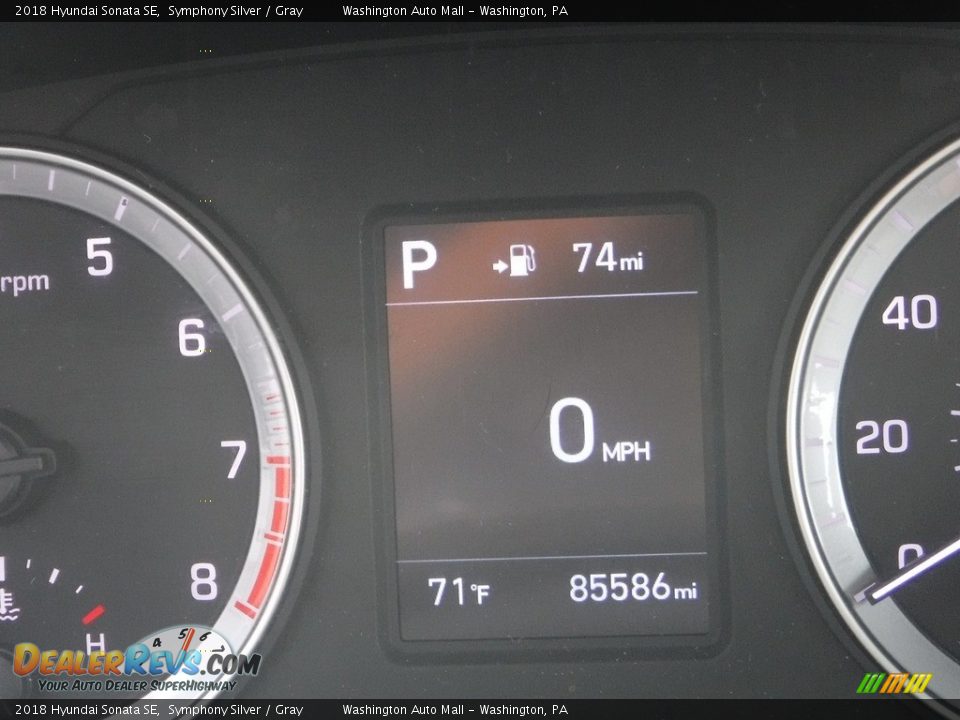 2018 Hyundai Sonata SE Symphony Silver / Gray Photo #25
