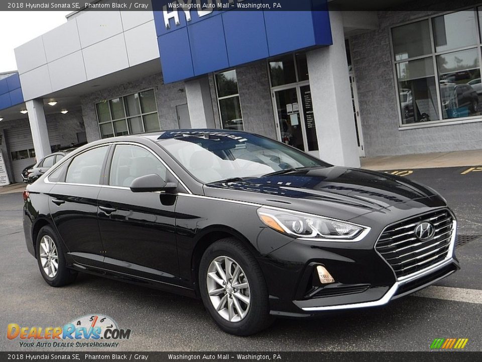 2018 Hyundai Sonata SE Phantom Black / Gray Photo #1