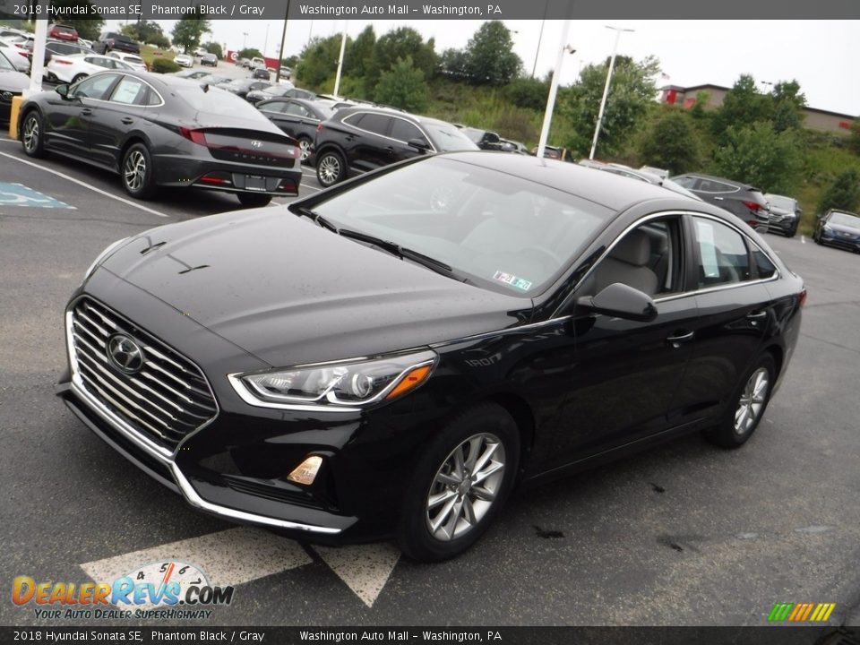 2018 Hyundai Sonata SE Phantom Black / Gray Photo #5