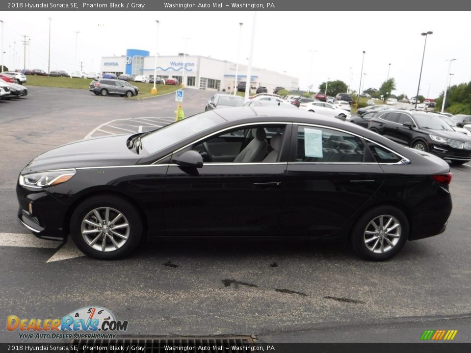 2018 Hyundai Sonata SE Phantom Black / Gray Photo #6