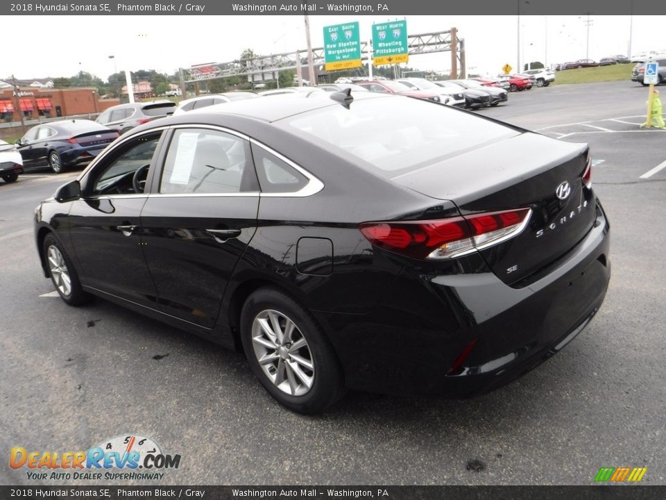 2018 Hyundai Sonata SE Phantom Black / Gray Photo #7