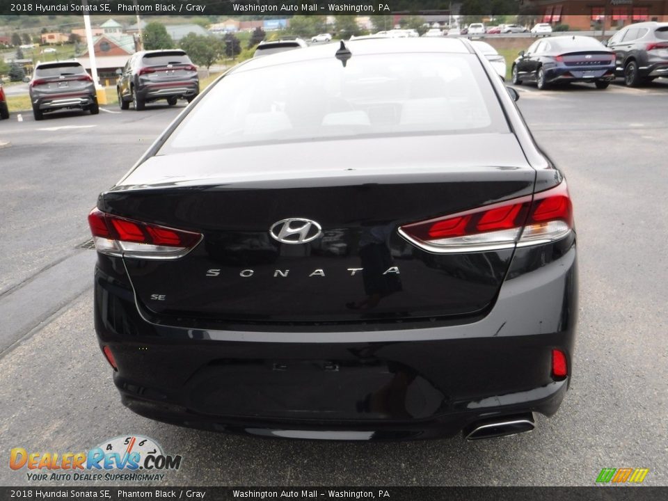 2018 Hyundai Sonata SE Phantom Black / Gray Photo #8