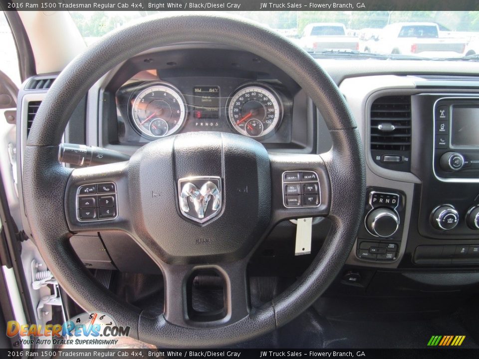 2016 Ram 1500 Tradesman Regular Cab 4x4 Bright White / Black/Diesel Gray Photo #22