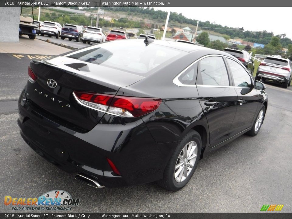 2018 Hyundai Sonata SE Phantom Black / Gray Photo #9