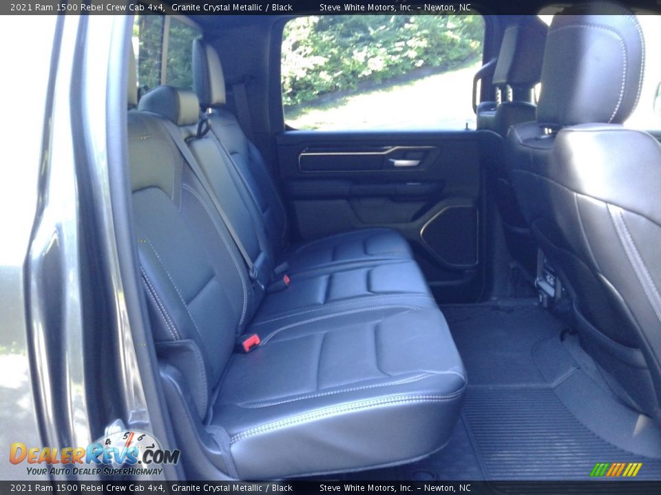 Rear Seat of 2021 Ram 1500 Rebel Crew Cab 4x4 Photo #17