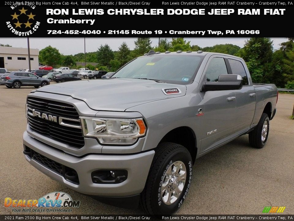 2021 Ram 2500 Big Horn Crew Cab 4x4 Billet Silver Metallic / Black/Diesel Gray Photo #1