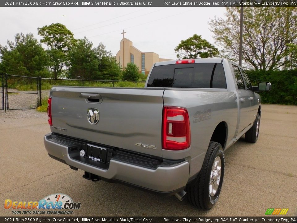 2021 Ram 2500 Big Horn Crew Cab 4x4 Billet Silver Metallic / Black/Diesel Gray Photo #5