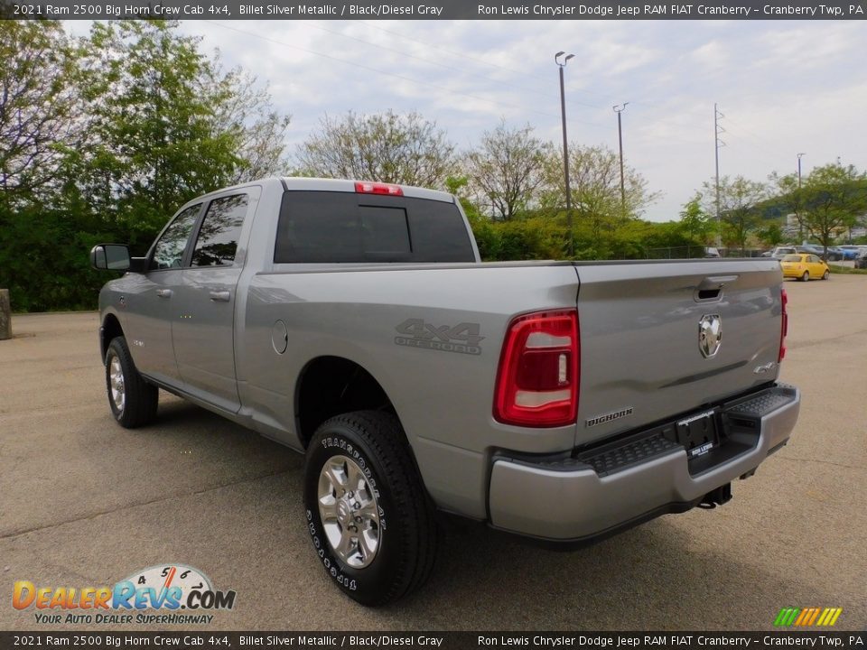 2021 Ram 2500 Big Horn Crew Cab 4x4 Billet Silver Metallic / Black/Diesel Gray Photo #8