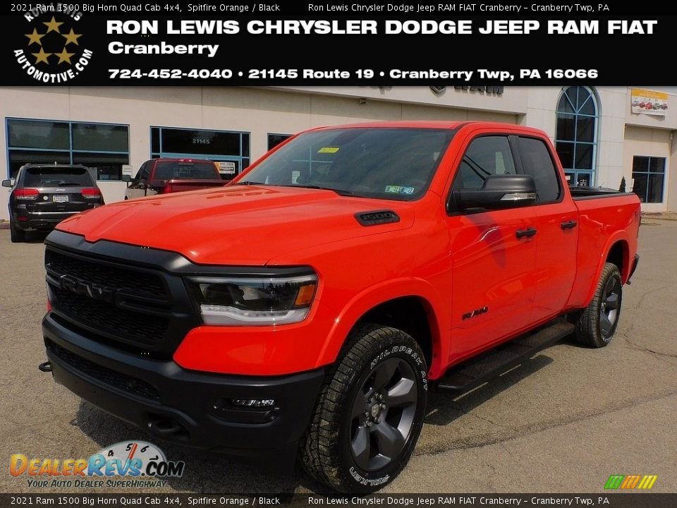 2021 Ram 1500 Big Horn Quad Cab 4x4 Spitfire Orange / Black Photo #1