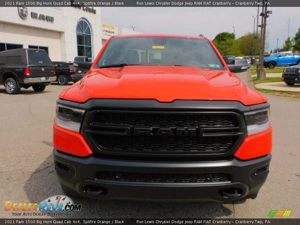 2021 Ram 1500 Big Horn Quad Cab 4x4 Spitfire Orange / Black Photo #2