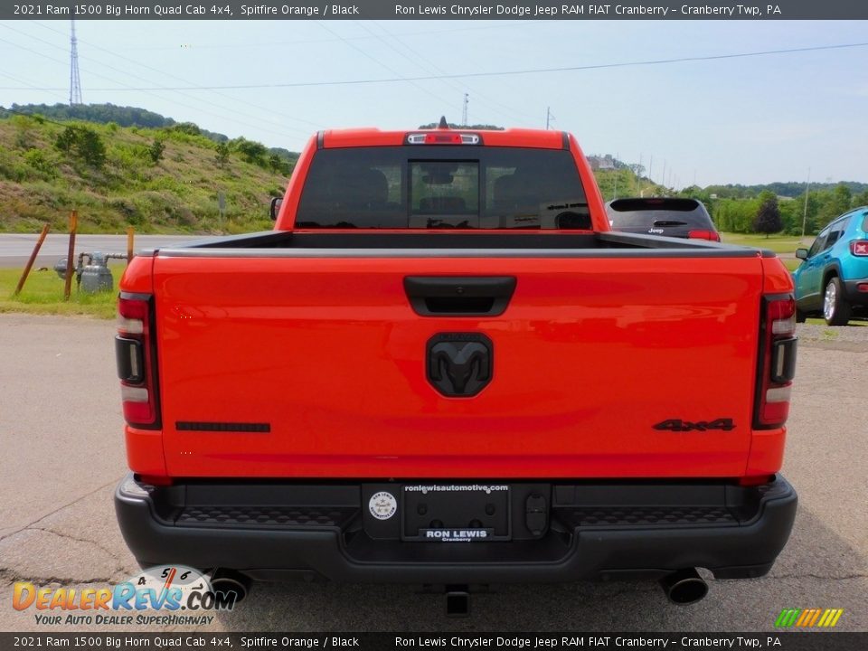 2021 Ram 1500 Big Horn Quad Cab 4x4 Spitfire Orange / Black Photo #6