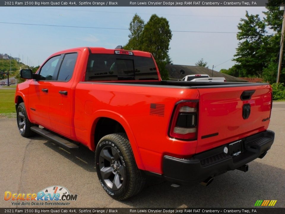 2021 Ram 1500 Big Horn Quad Cab 4x4 Spitfire Orange / Black Photo #8