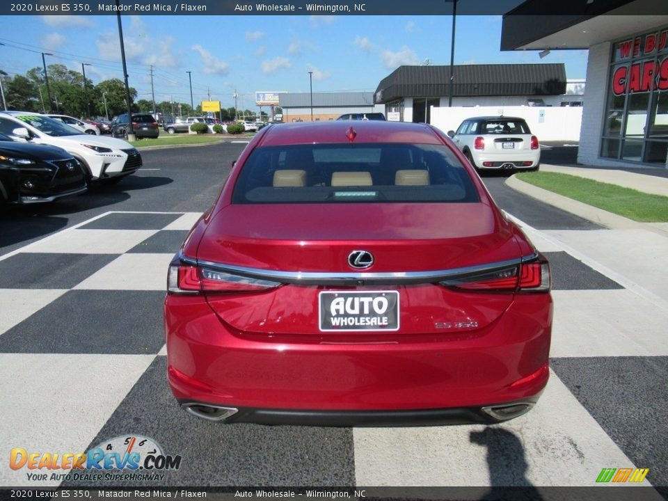 2020 Lexus ES 350 Matador Red Mica / Flaxen Photo #4