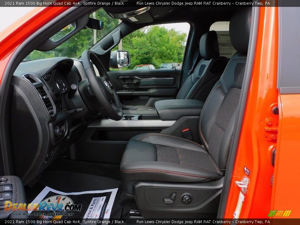 Black Interior - 2021 Ram 1500 Big Horn Quad Cab 4x4 Photo #11