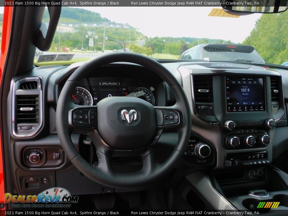 Dashboard of 2021 Ram 1500 Big Horn Quad Cab 4x4 Photo #13