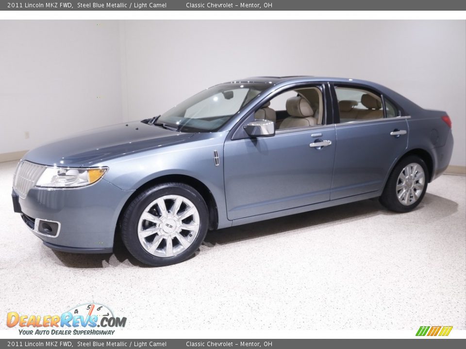 2011 Lincoln MKZ FWD Steel Blue Metallic / Light Camel Photo #3