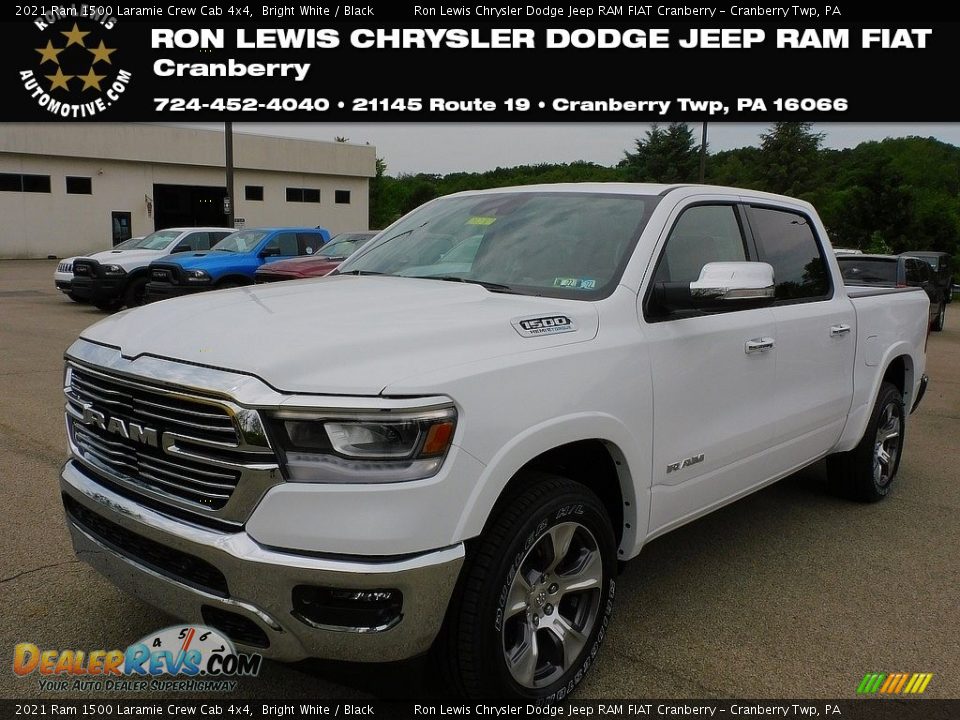 2021 Ram 1500 Laramie Crew Cab 4x4 Bright White / Black Photo #1