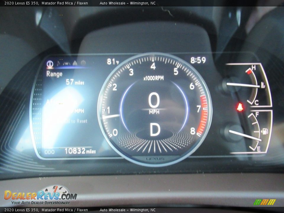 2020 Lexus ES 350 Matador Red Mica / Flaxen Photo #17