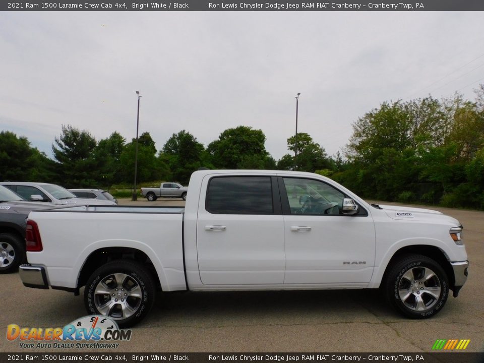 2021 Ram 1500 Laramie Crew Cab 4x4 Bright White / Black Photo #4