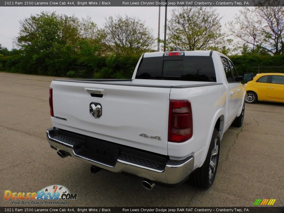 2021 Ram 1500 Laramie Crew Cab 4x4 Bright White / Black Photo #5