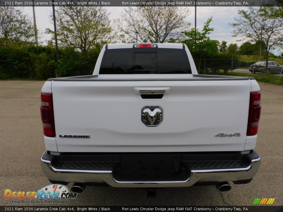 2021 Ram 1500 Laramie Crew Cab 4x4 Bright White / Black Photo #6