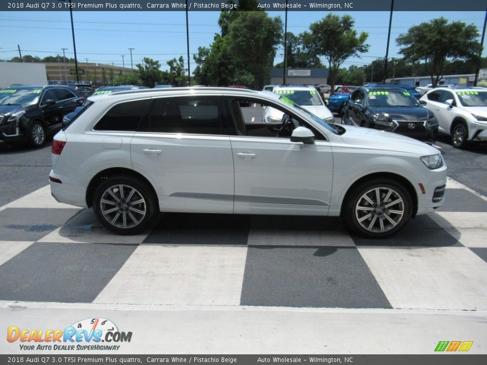 2018 Audi Q7 3.0 TFSI Premium Plus quattro Carrara White / Pistachio Beige Photo #3