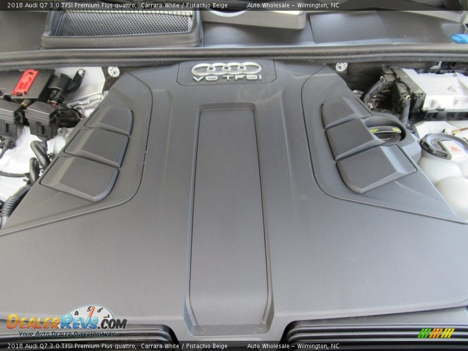 2018 Audi Q7 3.0 TFSI Premium Plus quattro Carrara White / Pistachio Beige Photo #6